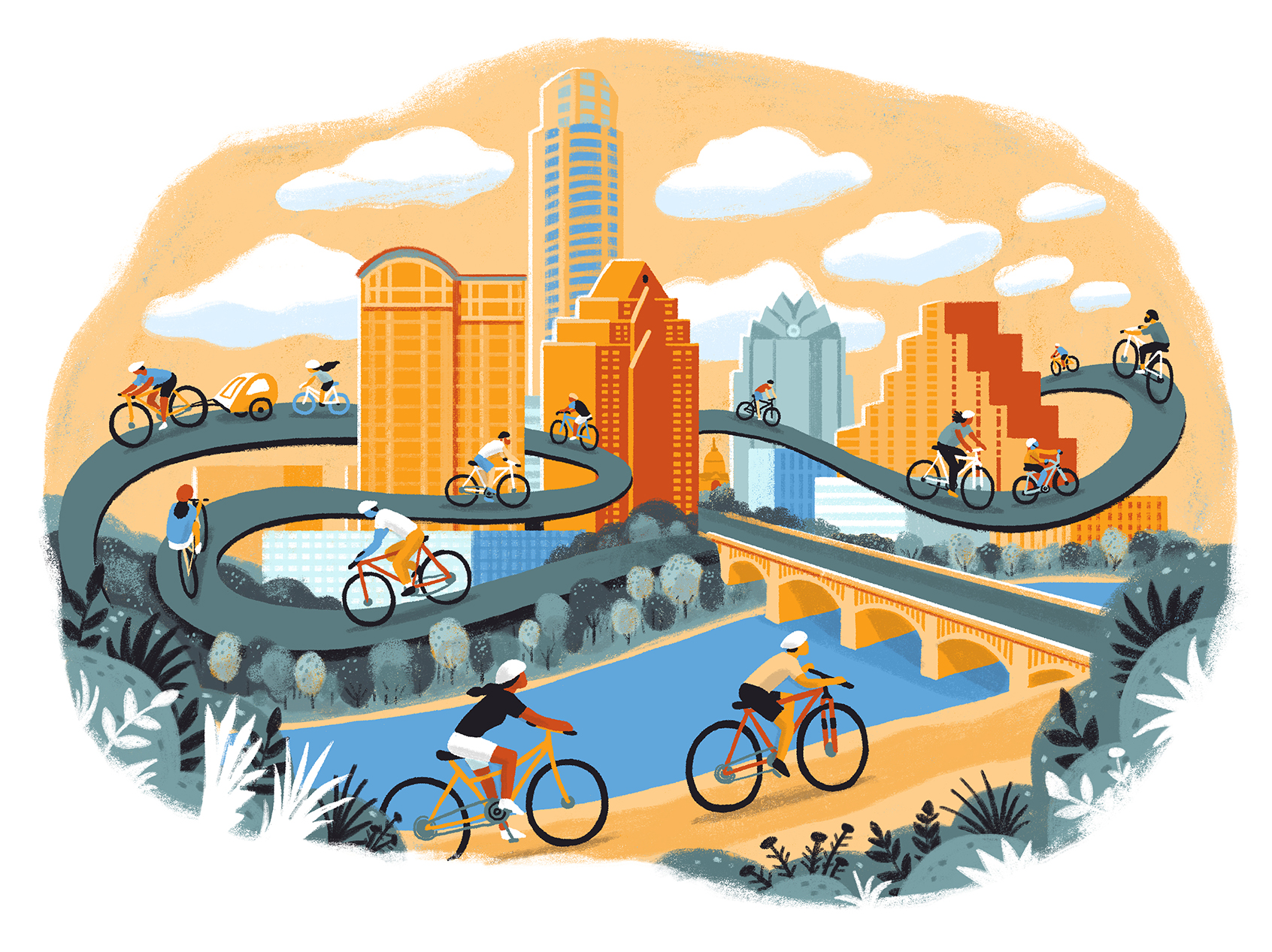 Austin Texas expands bicycle trails and routes