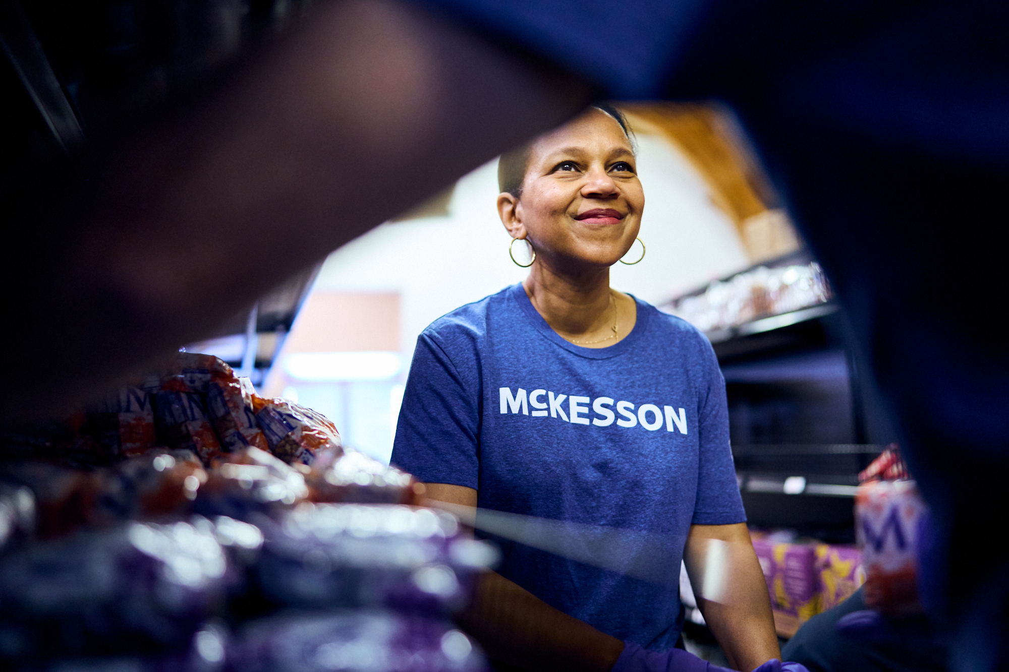 An on location shoot for McKesson showcasing employees and community service.
