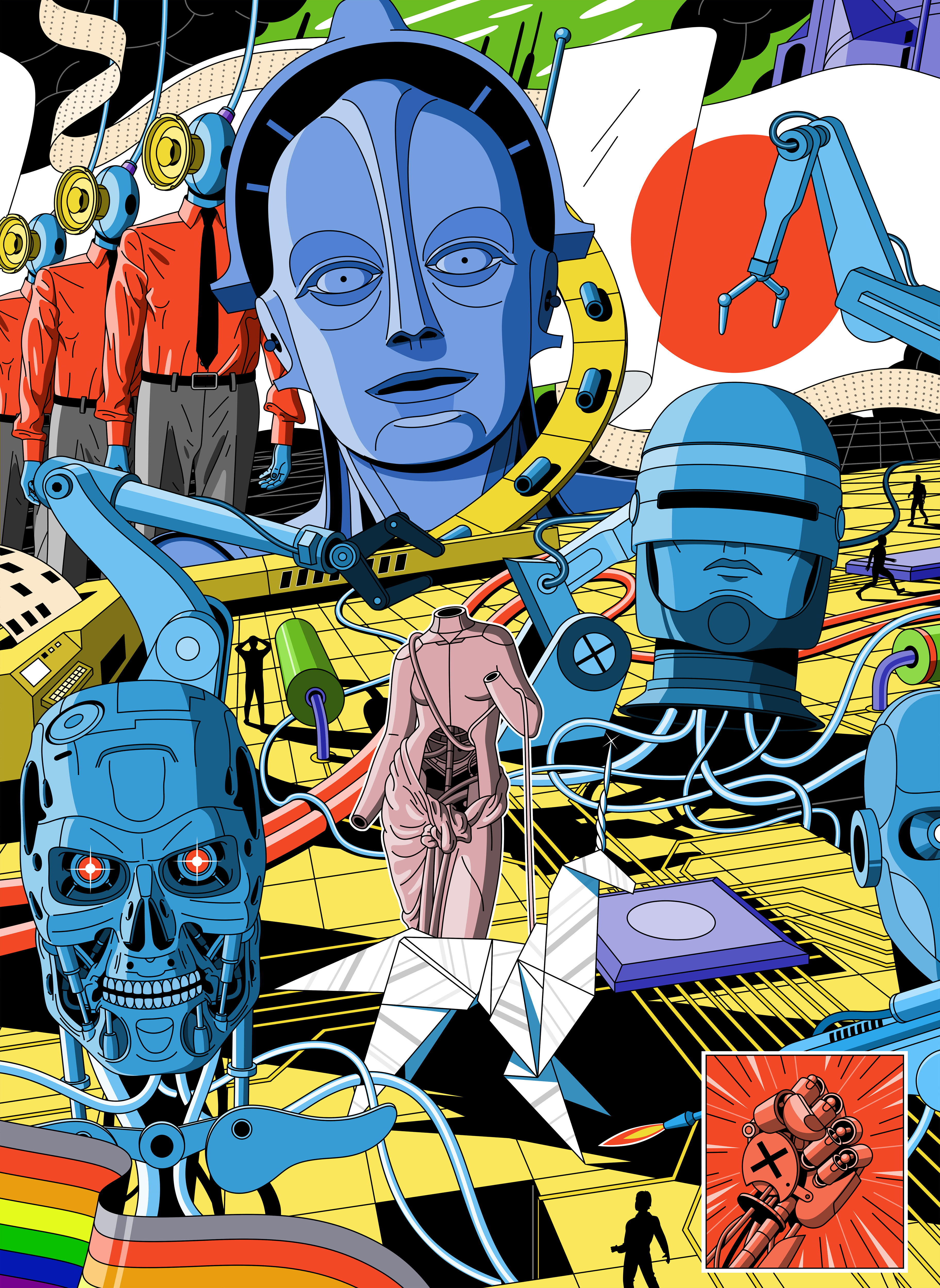 Client: Esquire Russia

An illustration for a text about how the fear
of intelligent machines became
one of the main plots of science fiction
of the 20th century.