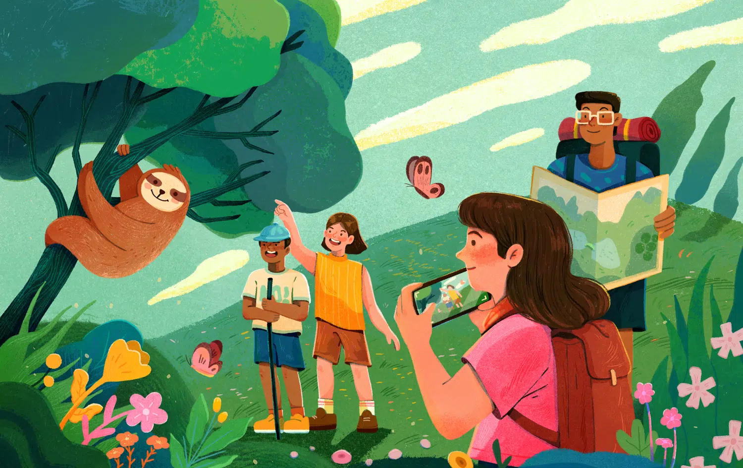 Friendly narrative driven illustration 