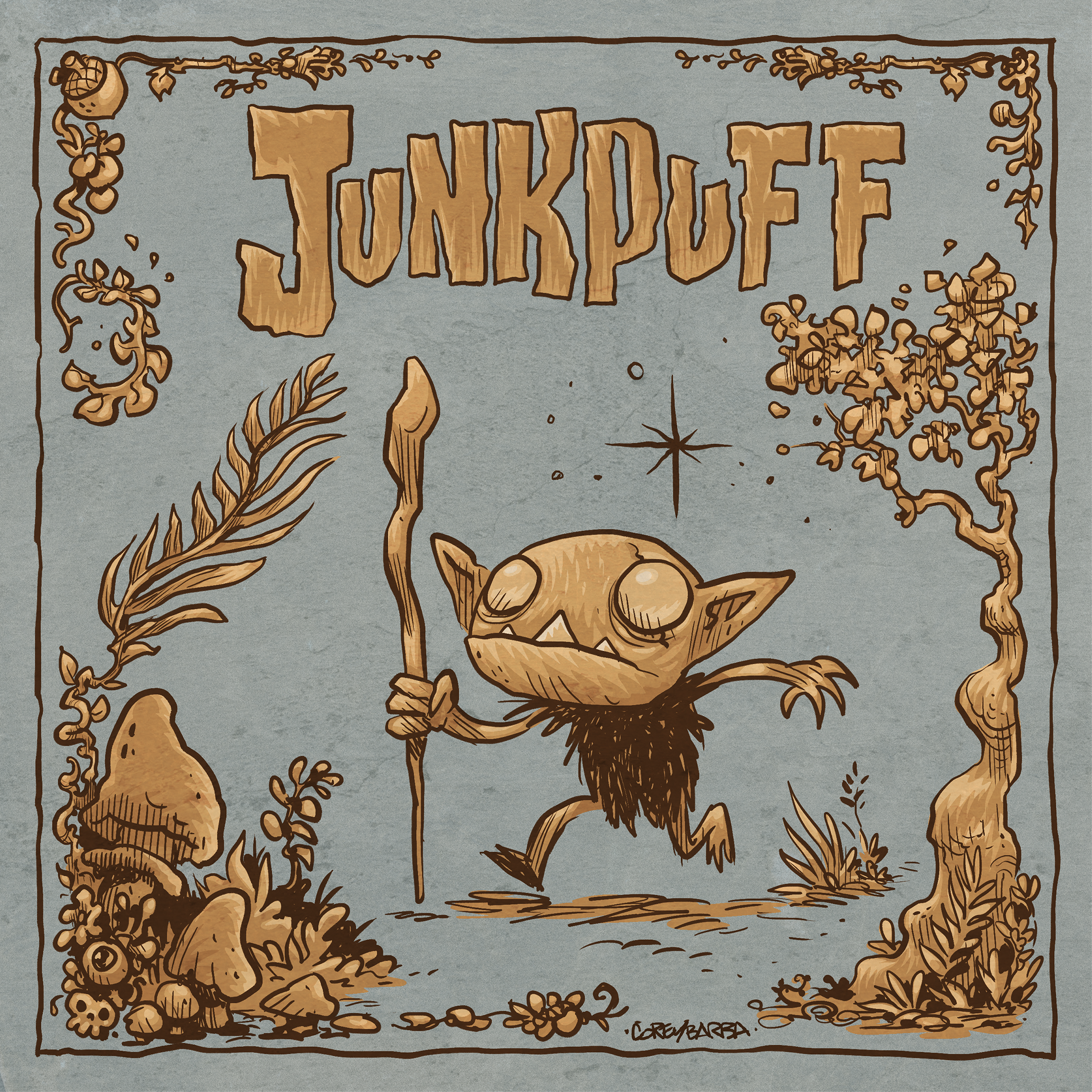Cover for a collection of humor fantasy comics.