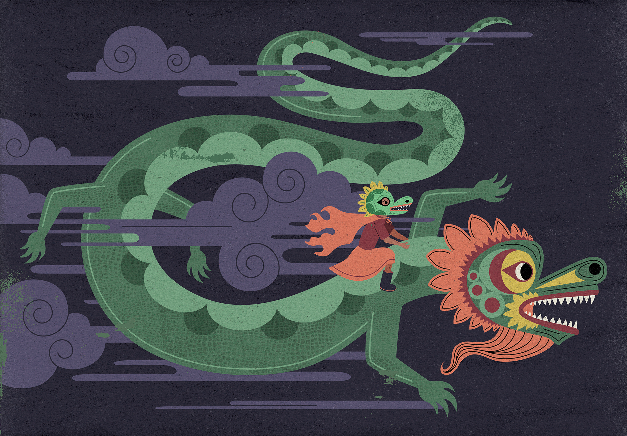 Illustration for the Year of the Dragon (and dragon girl)