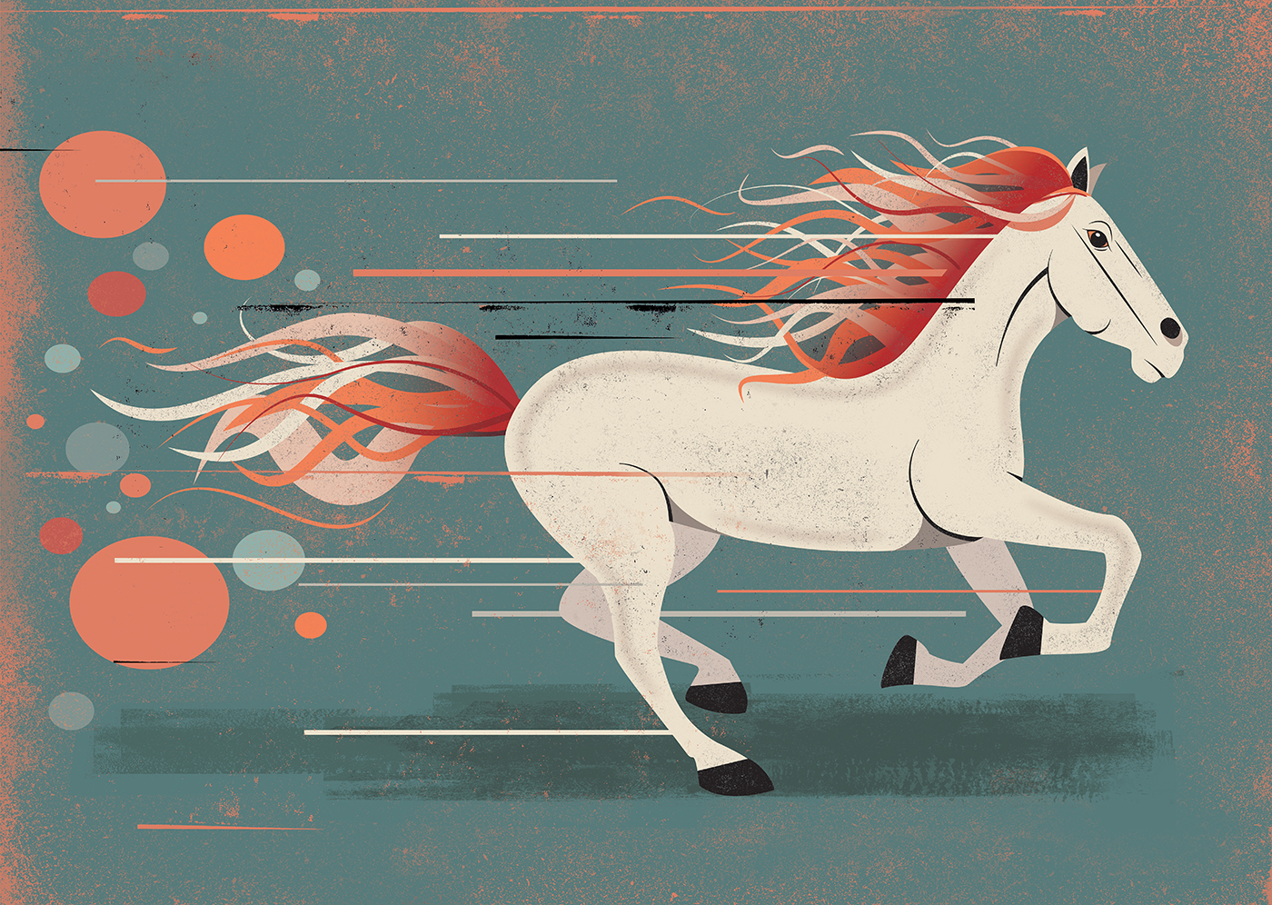 Blair created this image to honor Year of the Horse Lunar New Year